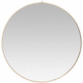 Miroir rond cadre laiton fin vintage IB Laursen 59 cm
