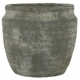 ib laursen cache pot terre cuite vieilli gris patine vert rustique