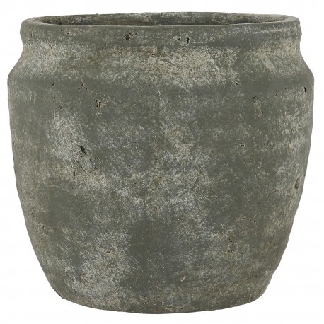 ib laursen cache pot terre cuite vieilli gris patine vert rustique