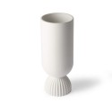 Vase blanc strié céramique style grec HK Living