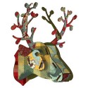 Miho Deer Head Medium Trophy Deer Foliage