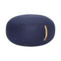 hubsch pouf large rond laine bleu d 70 cm 700807