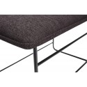 Petit banc design métal tissu noir Hübsch