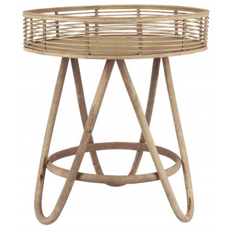 Table basse d'appoint ronde rotin naturel tressé IB Laursen