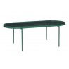 hubsch table basse ovale epuree metal vert 930801
