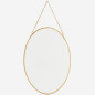 Ovaler Wandspiegel aus Metall von Madam Stoltz Ovaler Wandspiegel aus Metall von Madam Stoltz