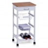 desserte meuble d appoint rangement cuisine bois blanc zeller 13773