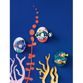 decoration poisson mural ludique studio roof poisson papillon