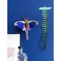 papillon comete bleu decoration murale carton studio roof