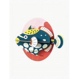 decoration murale poisson ludique studio roof poisson baliste clown