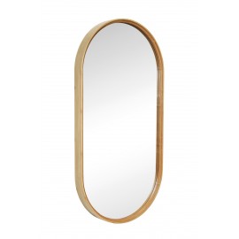 Miroir ovale bambou scandinave Hübsch Mood