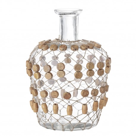 bloomingville vase verre habille cordage macrame kane