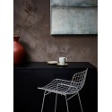 hk living tabouret de bar design metal argent chrome