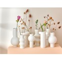 vase droit design argile blanc ecru tachetee hk living ace6822