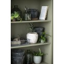 ib laursen cache pot craquele terre cuite beige blanc patine ancien