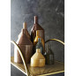 madam stoltz vase design gres marron clair