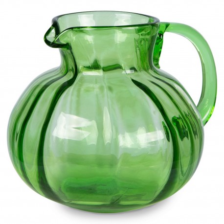 hk living carafe pichet verre style baroque vert emeralds