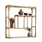 madam stoltz etagere murale carree rustique bois bambou madam stoltz etagere murale carree rustique bois bambou