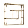 madam stoltz etagere murale carree rustique bois bambou