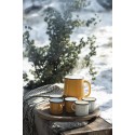 tasse emaillée vintage jaune moutarde ib laursen