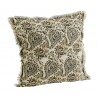 madam stoltz coussin imprime indien beige jaune gris franges