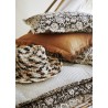 madam stoltz coussin imprime indien beige jaune gris franges