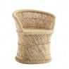 madam stoltz chaise fauteuil accoudoirs en bambou jute