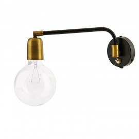 House Doctor Molecular Industrial Wall Light retro vintage, black metal brass