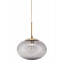 Suspension ovale verre gris laiton House Doctor Opal