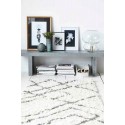 Tapis long blanc et noir House Doctor Riba 90 x 200 cm