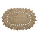 Tapis ovale jute tressée effet  broderie Bloomingville