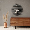 umbra etagere murale design ronde metal noir moderne desarticule solis