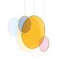 umbra decoration a suspendre carillon cercles verre multicolore dima