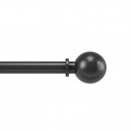 umbra tringle a rideaux noire metal extensible boule bolas