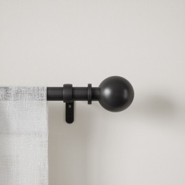 umbra tringle a rideaux extensible metal noir boules 183-365 cm bolas