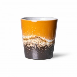 hk living mug a cafe gobelet gres orange fire