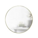 Grand miroir mural rond cadre laiton Umbra Hubba