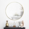 umbra hubba tres grand miroir mural rond cadre laiton 1012715-104