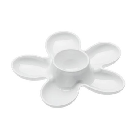 Coquetier design fleur koziol a-pril blanc