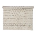 bloomingville tapis coton tufte blanc ecru beige motif maggy
