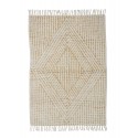 bloomingville tapis coton blanc ecru jaune motif stephi