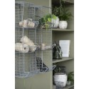 ib laursen etagere murale metal grillage gris vintage 3 paniers