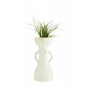 madam stoltz vase sculpture femme gres blanc