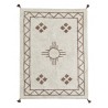 madam stoltz tapis moelleux tufte blanc motif marron brun
