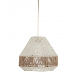 madam stoltz suspension conique jute blanc naturel