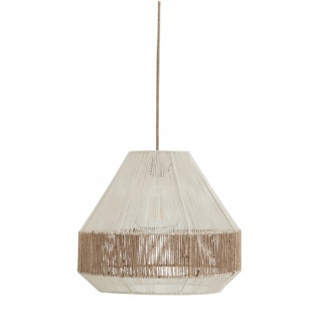 madam stoltz suspension conique jute blanc naturel