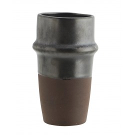madam stoltz mug a cafe gres poterie noir marron brun