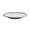 madam stoltz assiette plate aspect mineral gre blanc marron