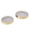 umbra petite tablette murale ronde metal dore laiton perch