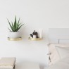 umbra petite tablette murale ronde metal dore laiton perch